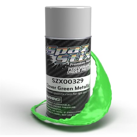 Spaz Stix 3.5 oz Can Metallic Aerosol Paint, Clover Green SZX00329